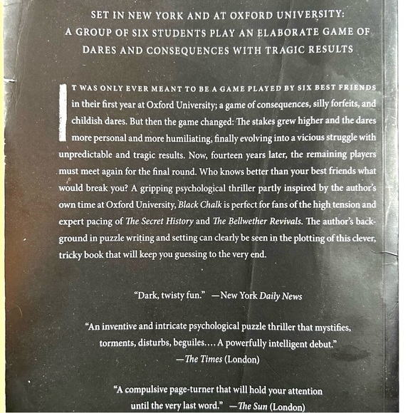 4 Novels BLACK MONDAY, BLACK CHALK, SHADOW MAN & SUSPECT Paperback Book - Picture 9 of 17